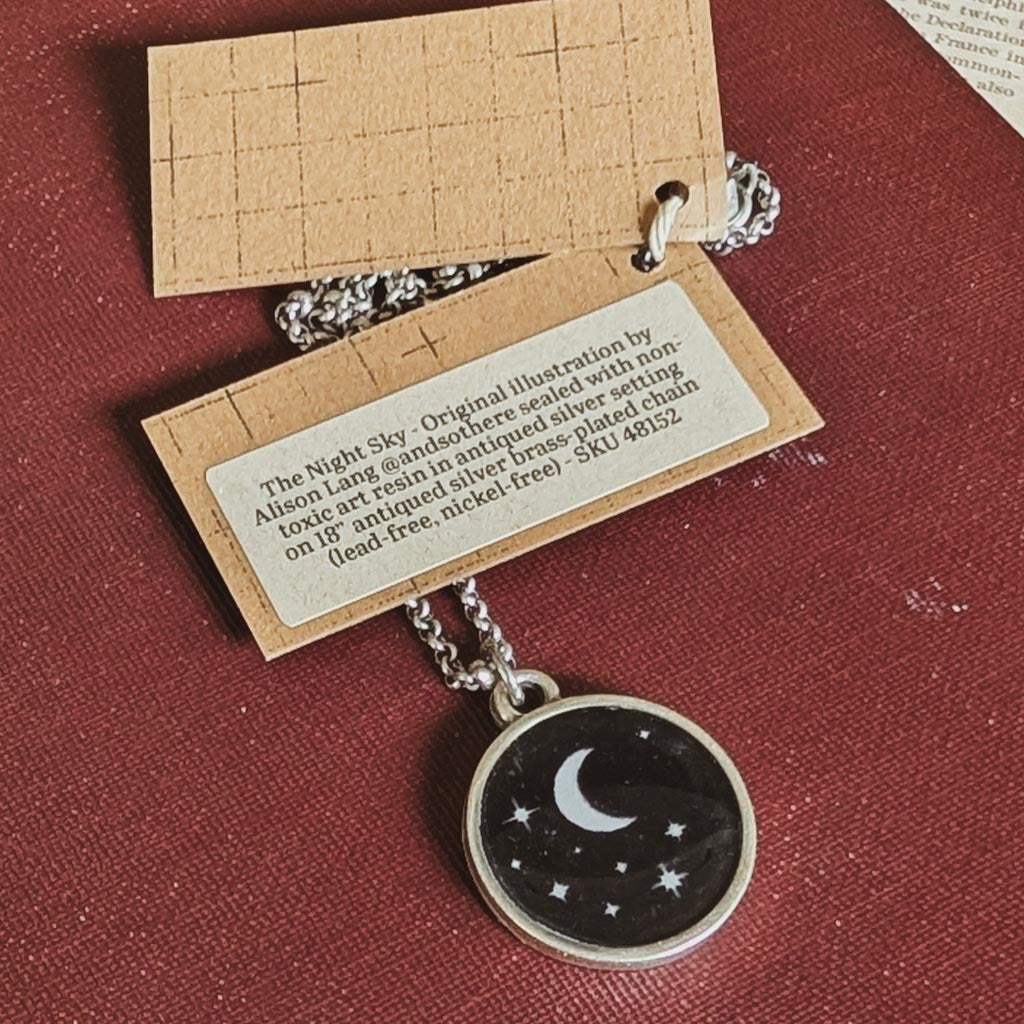 Moon + Stars Necklace - The Night Sky