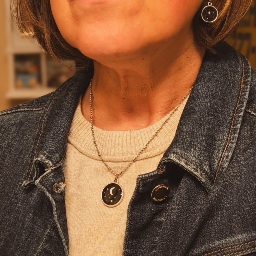 Moon + Stars Necklace - The Night Sky