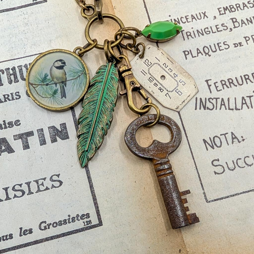 Chick-a-dee-dee Necklace - Chickadee Repurposed Treasures