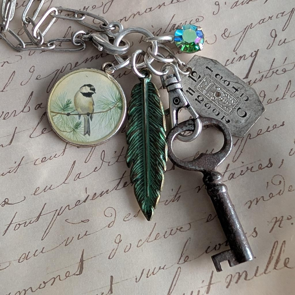 Cheery Chickadee Necklace - Chickadee Bird Treasures