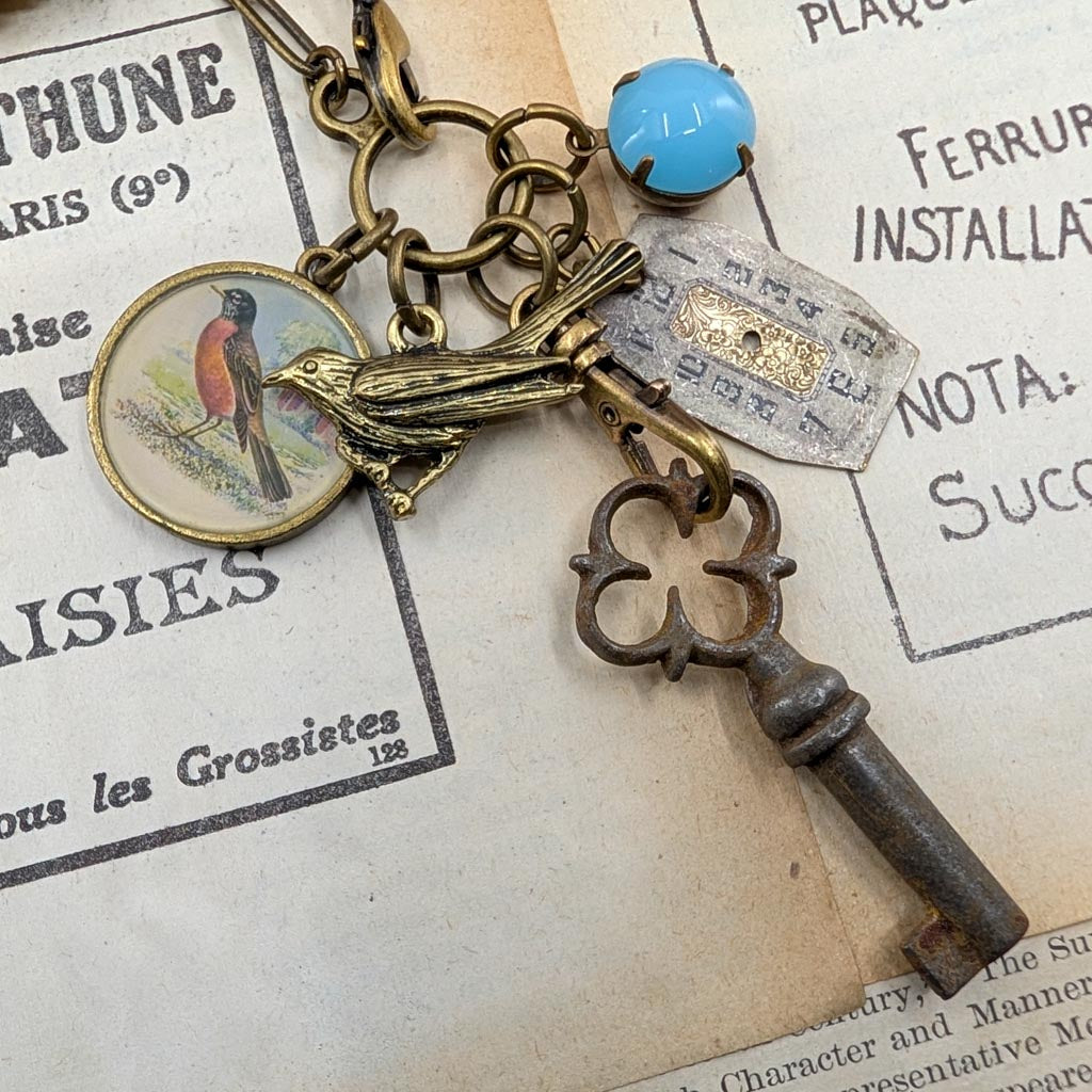 Robin Calls Necklace - Repurposed + Vintage Treasures