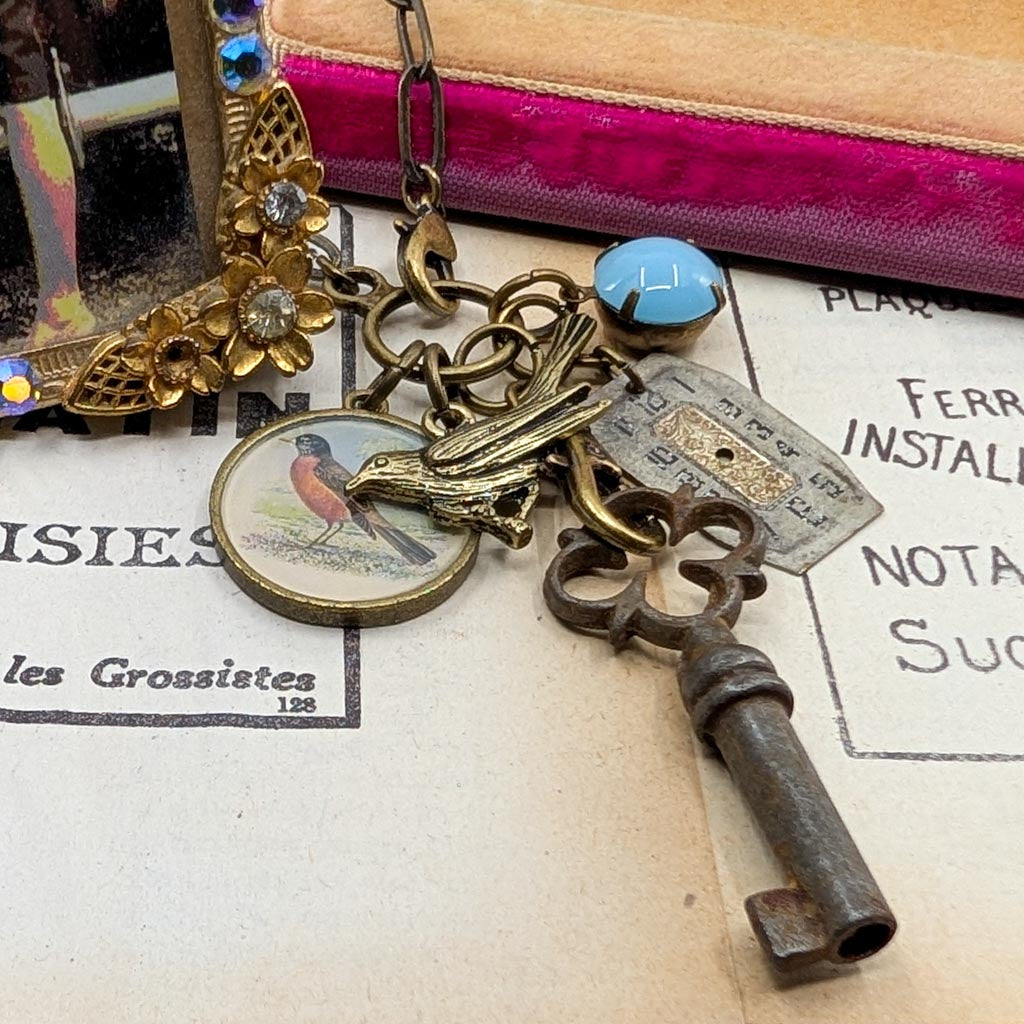 Robin Calls Necklace - Repurposed + Vintage Treasures