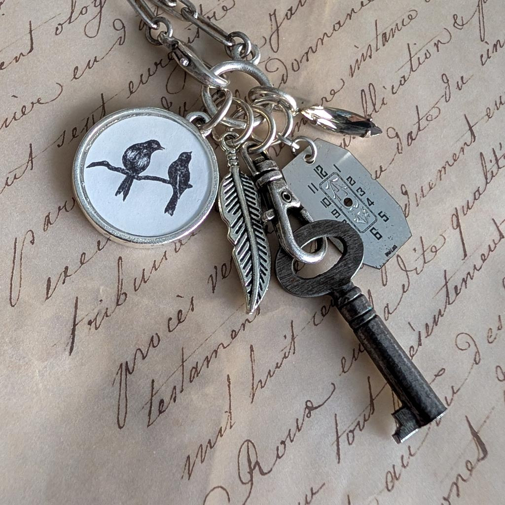 For a Song Necklace - Songbirds Repurposed Treasures