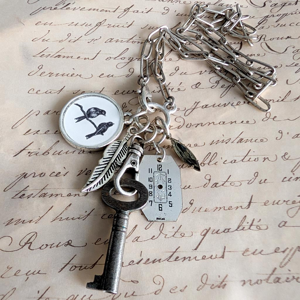 For a Song Necklace - Songbirds Repurposed Treasures