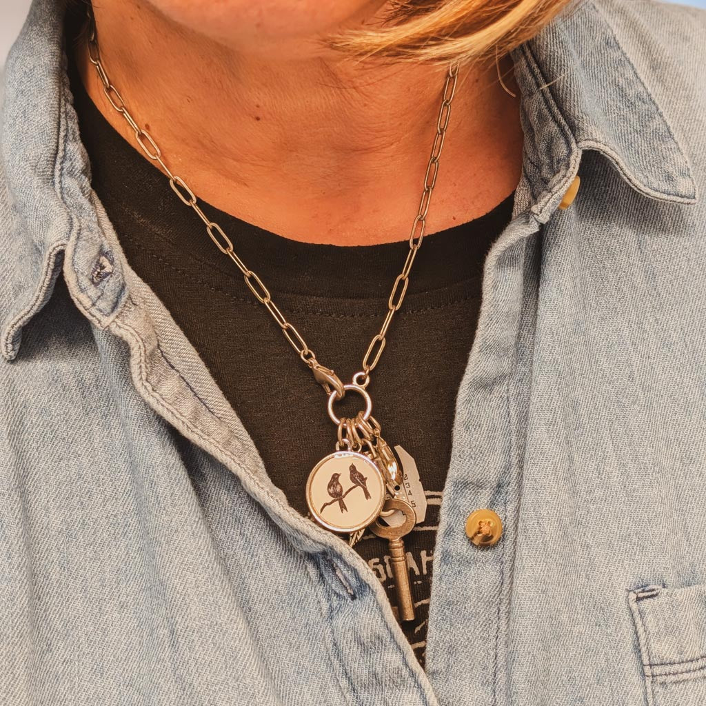 For a Song Necklace - Songbirds Repurposed Treasures