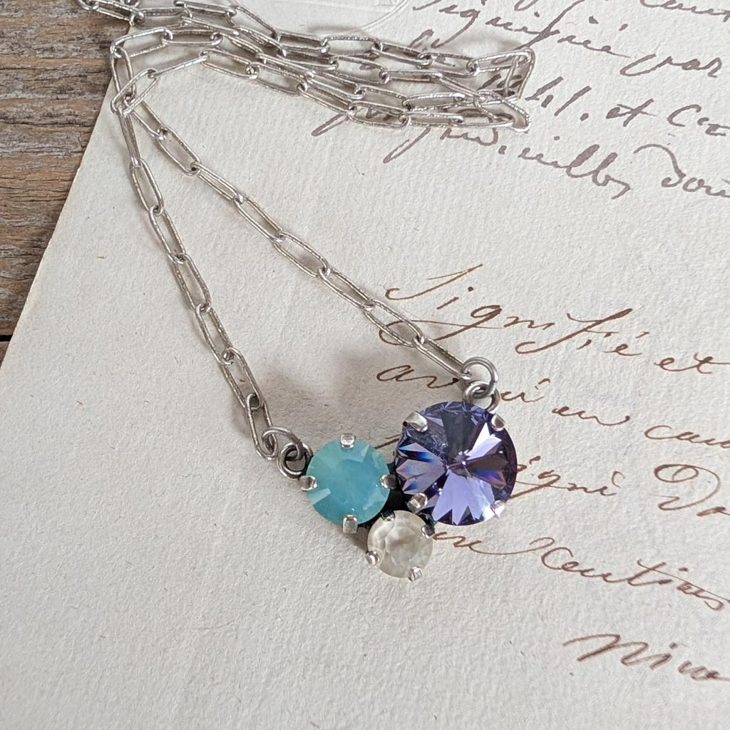 Tide Pool Rhinestone Cluster Necklace :: Ochre Sea Star