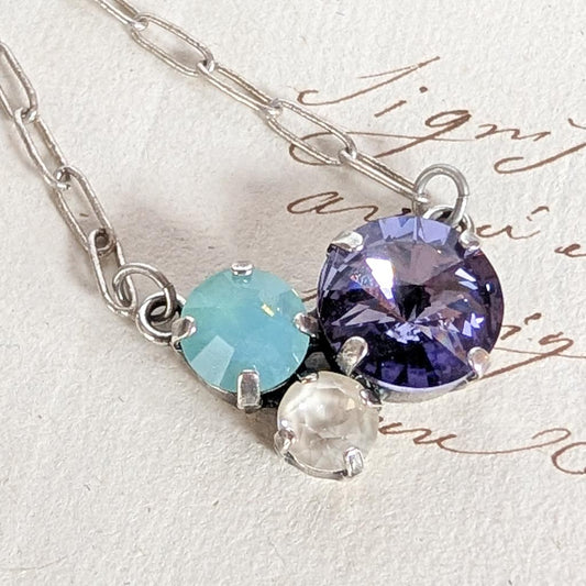 Tide Pool Rhinestone Cluster Necklace :: Ochre Sea Star