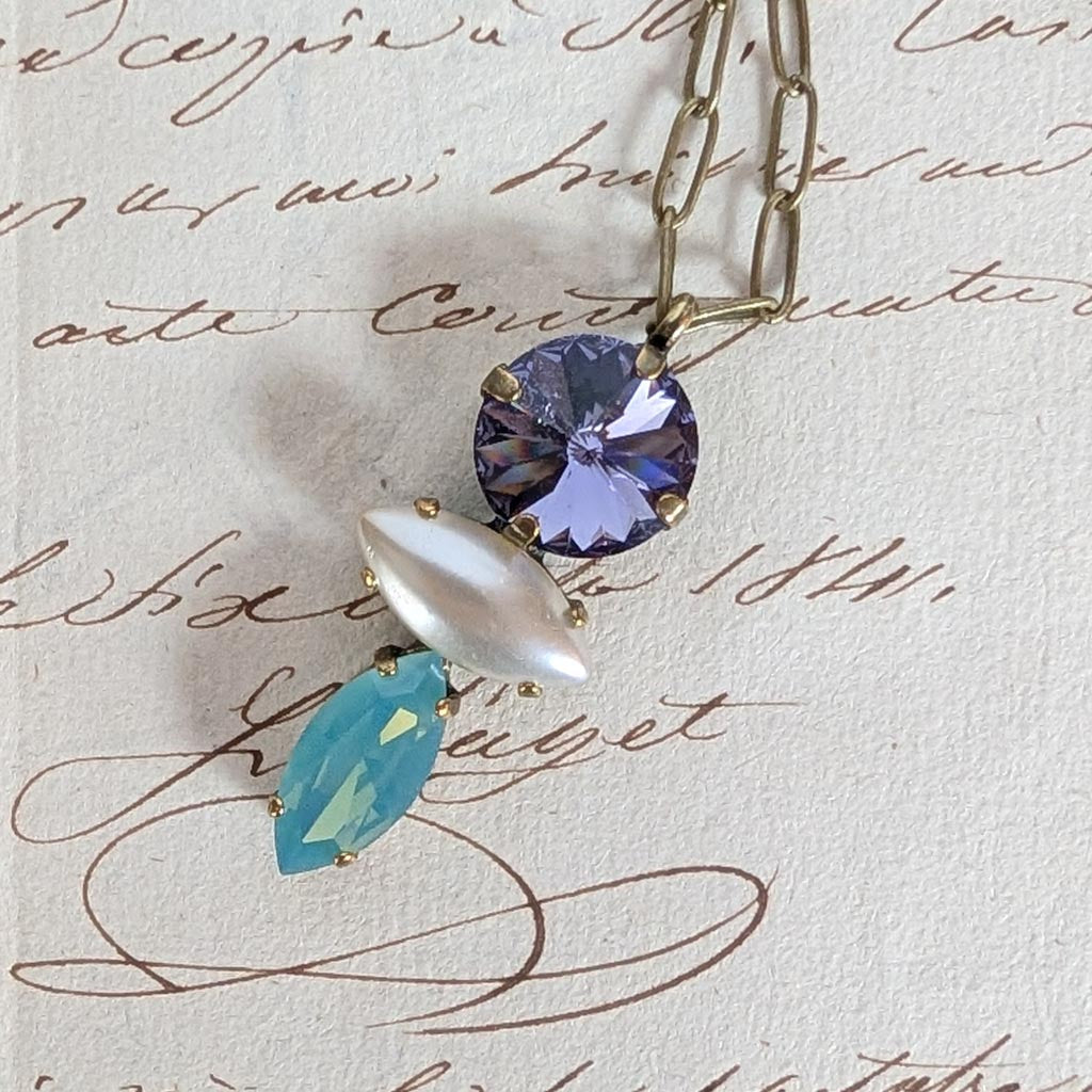 Tide Pool Rhinestone Stack Necklace :: Urchin