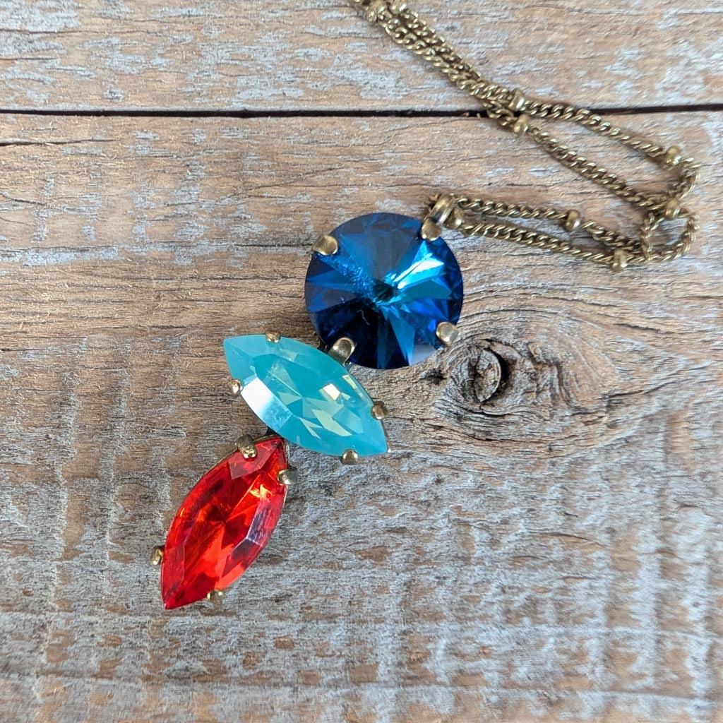 Tide Pool Rhinestone Stack Necklace :: Reflections