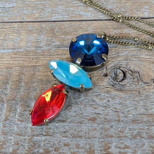 Tide Pool Rhinestone Stack Necklace :: Reflections