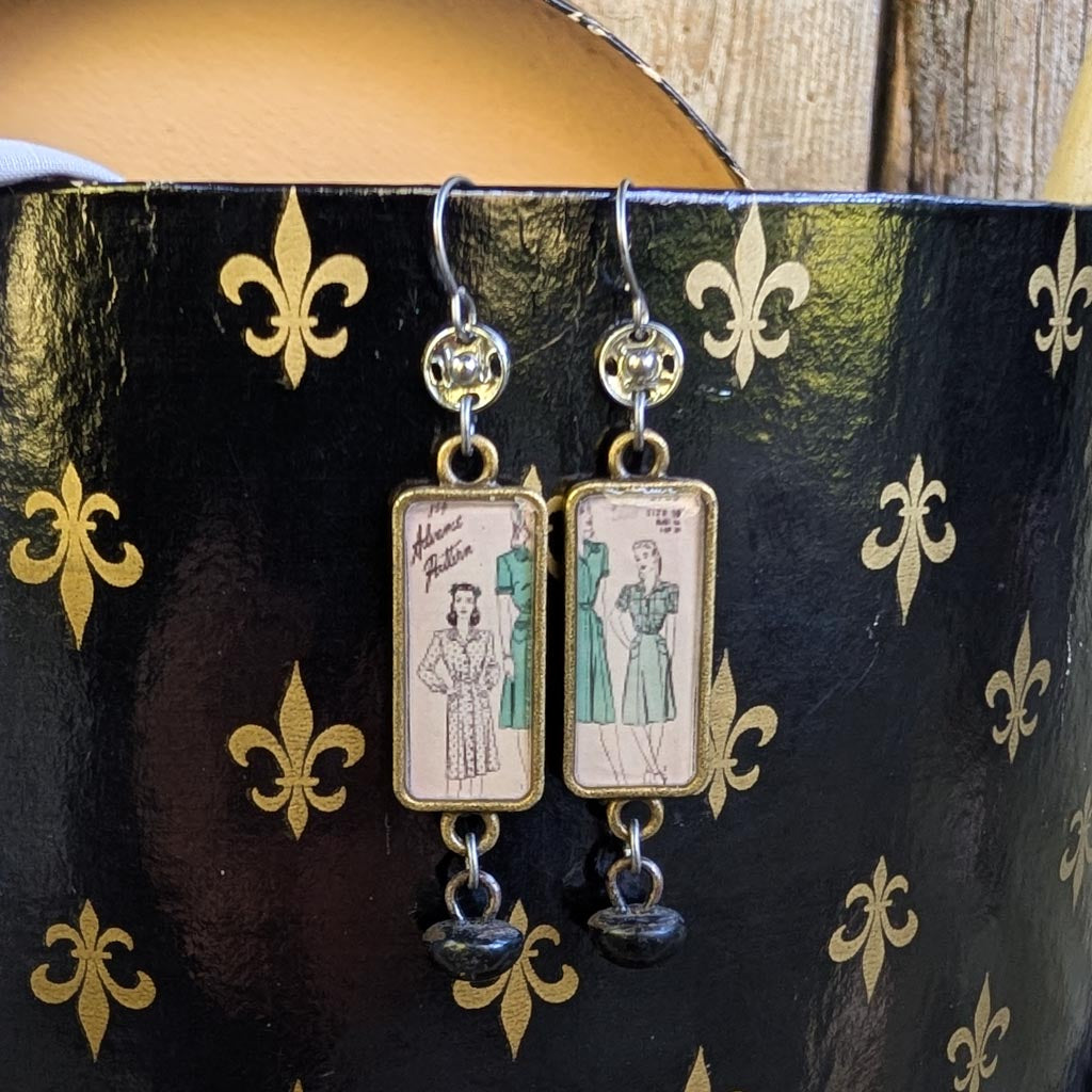 Sew Be It Vintage Pattern Earrings